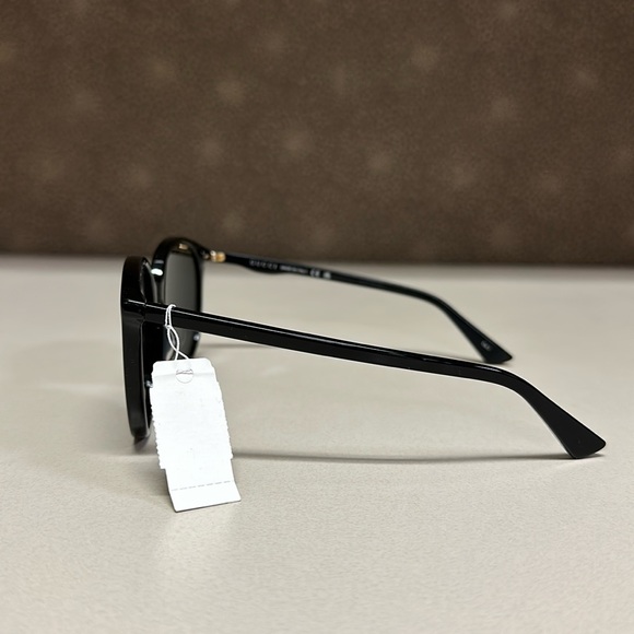 ???NEW Gucci Black 57mm Round Sunglasses main image 5